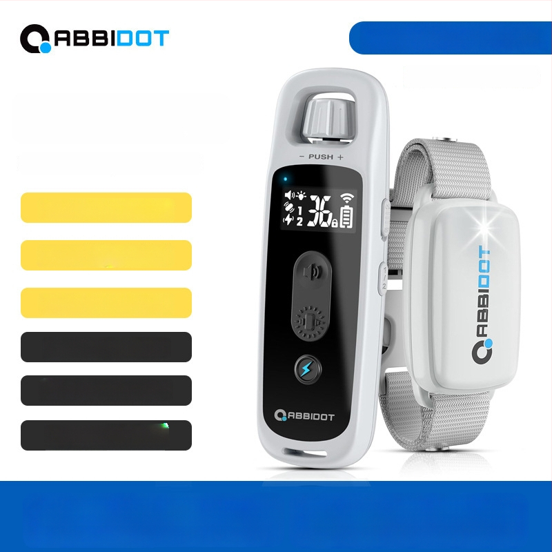 ABBIDOT Τηλεχειριζόμενος ηλεκτρικός κολάρος εκπαίδευσης σκύλων — συσκευή εκπαίδευσης και αντί-γαβγίσματος, πολυεστέρας