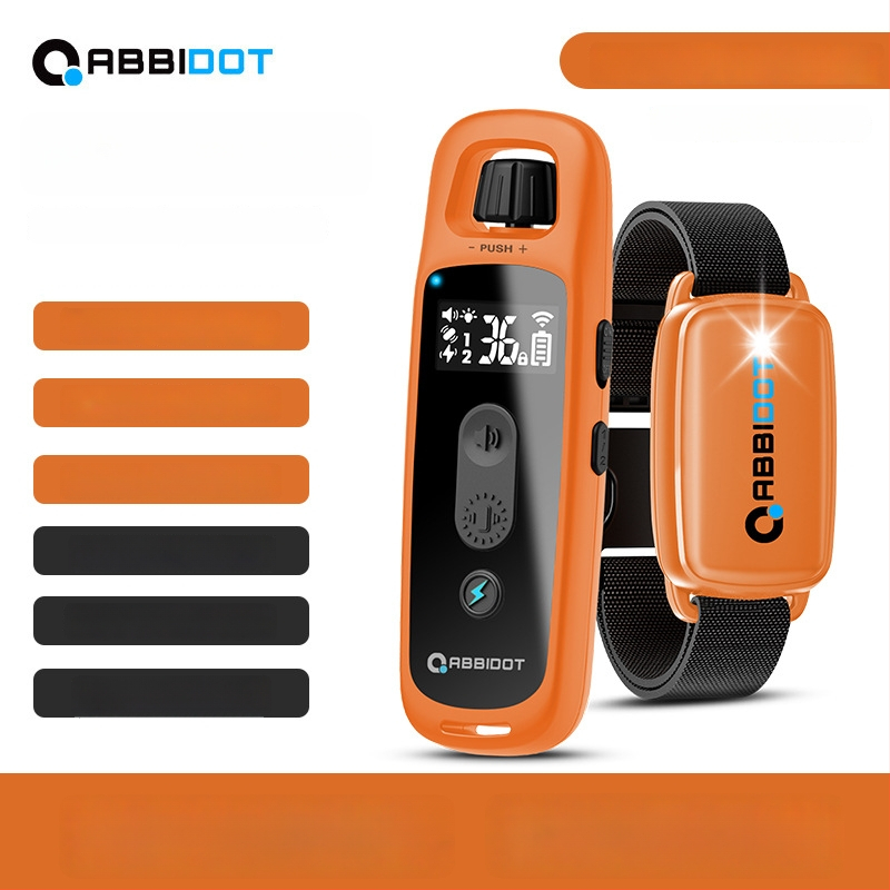 ABBIDOT Τηλεχειριζόμενος ηλεκτρικός κολάρος εκπαίδευσης σκύλων — συσκευή εκπαίδευσης και αντί-γαβγίσματος, πολυεστέρας