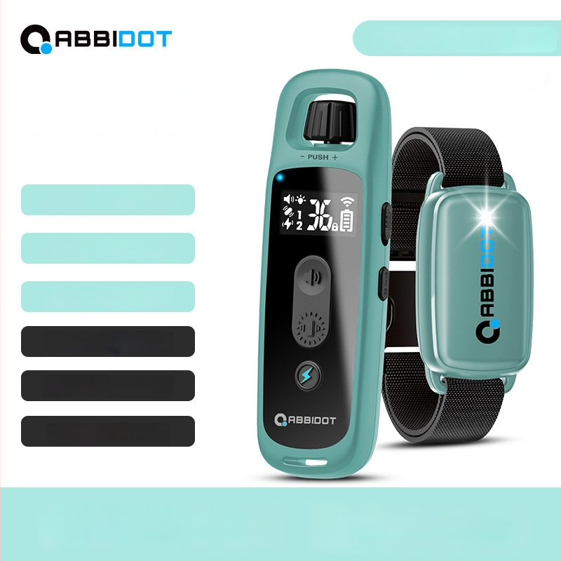 ABBIDOT Τηλεχειριζόμενος ηλεκτρικός κολάρος εκπαίδευσης σκύλων — συσκευή εκπαίδευσης και αντί-γαβγίσματος, πολυεστέρας