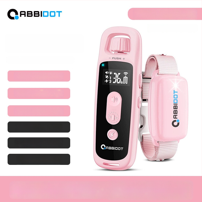 ABBIDOT Τηλεχειριζόμενος ηλεκτρικός κολάρος εκπαίδευσης σκύλων — συσκευή εκπαίδευσης και αντί-γαβγίσματος, πολυεστέρας