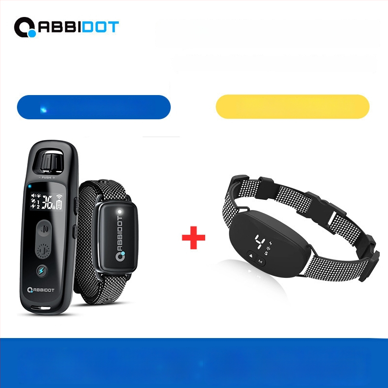 ABBIDOT Τηλεχειριζόμενος ηλεκτρικός κολάρος εκπαίδευσης σκύλων — συσκευή εκπαίδευσης και αντί-γαβγίσματος, πολυεστέρας