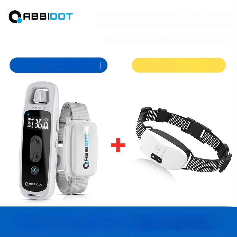 ABBIDOT Τηλεχειριζόμενος ηλεκτρικός κολάρος εκπαίδευσης σκύλων — συσκευή εκπαίδευσης και αντί-γαβγίσματος, πολυεστέρας