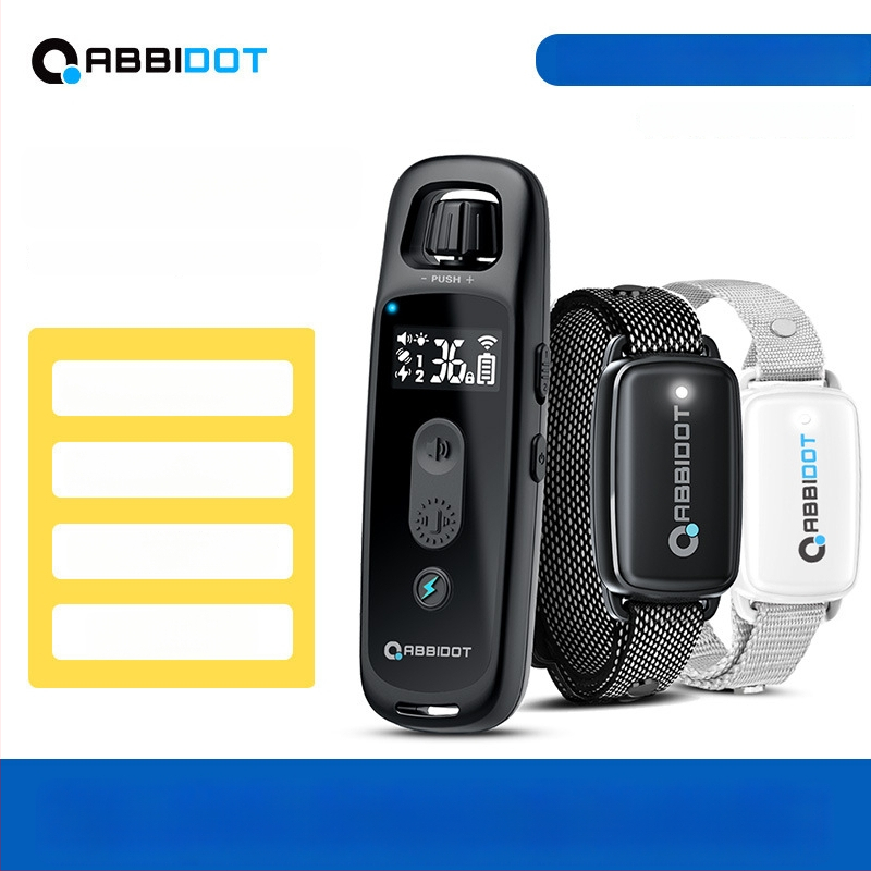 ABBIDOT Τηλεχειριζόμενος ηλεκτρικός κολάρος εκπαίδευσης σκύλων — συσκευή εκπαίδευσης και αντί-γαβγίσματος, πολυεστέρας