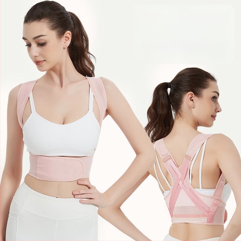 Hát tartáskorrektor — lélegző, könnyű, nyitott vállak dizájn, felnőtt nőknek, ülő testtartás támogatása