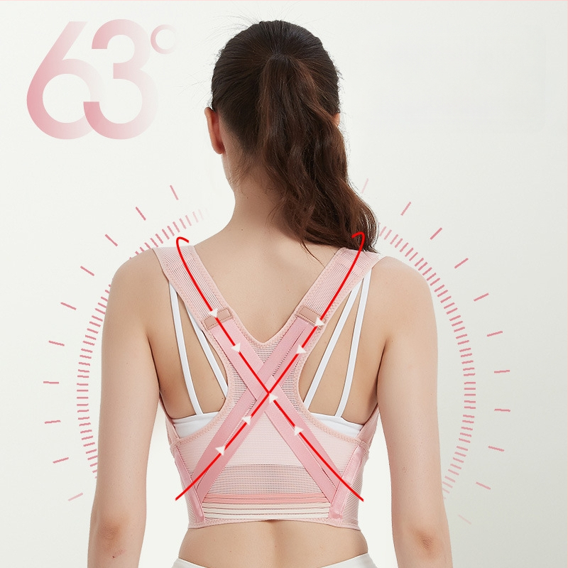 Hát tartáskorrektor — lélegző, könnyű, nyitott vállak dizájn, felnőtt nőknek, ülő testtartás támogatása