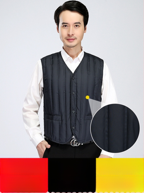 Ανδρικό γιλέκο με πούπουλο, 90% λευκό χήνας πούπουλο, 40–52 g γέμιση, ελαφρύ και λεπτό, χωρίς κουκούλα, για φθινοπωρινό-χειμερινό ντύσιμο