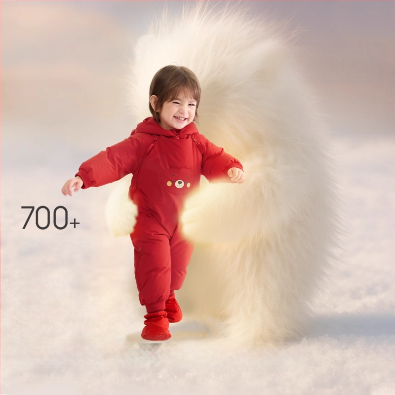 Detská páperová bunda / vnútorná podšívka, výplň White Duck Down 86–90%, Štýl Korean, Dlhý dizajn plazenia, Podšívka polyester