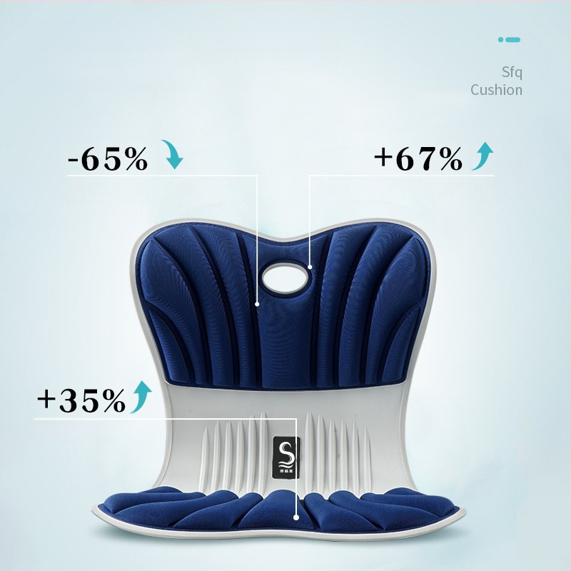 Офисна възглавничка за подобряване на седалната поза с паметна пяна, полиестерен калъф, марка Sifeiqi, японски стил, интегрирана опора за ханш и кръст