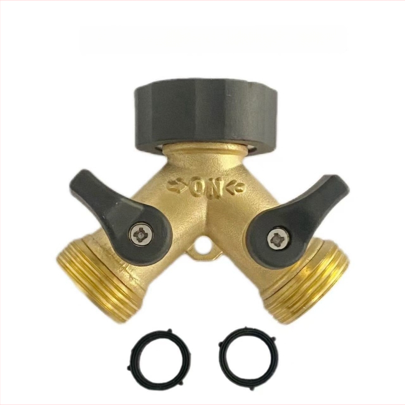 Κήπων ορειχάλκινος Y-τύπου διανομέας σωλήνα, σύνδεση 1 προς 2 για βρύση