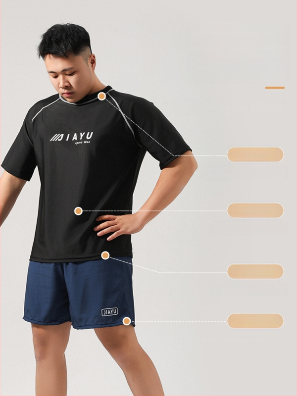 Șort de înot pentru bărbați – dublu strat, uscare rapidă, imprimeu, exterior poliester (86% fibre acrilice), căptușeală poliester (80% fibre acrilice)