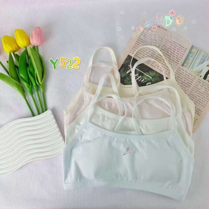 Športová podprsenka pre dievčatá, Yiqi Duoduo, bavlna, mäkké spracovanie, pre dievčatá od 8 rokov a výšku nad 140 cm, vhodný po celý rok