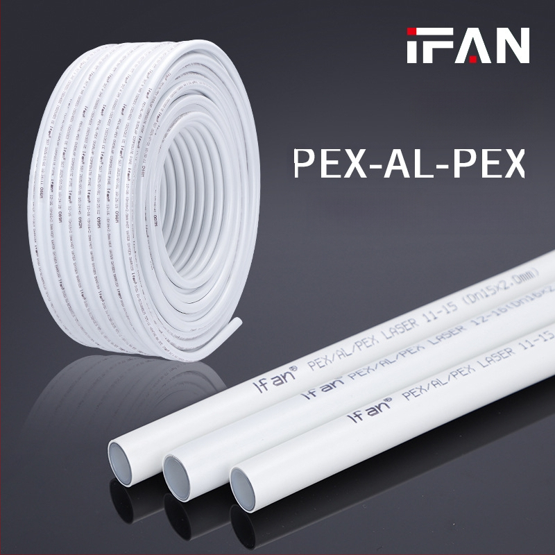 PEX-AL-PEX alumínium-plasztik cső háztartási telepítéshez és padlófűtéshez — 90°C működési hőmérséklet — IFAN