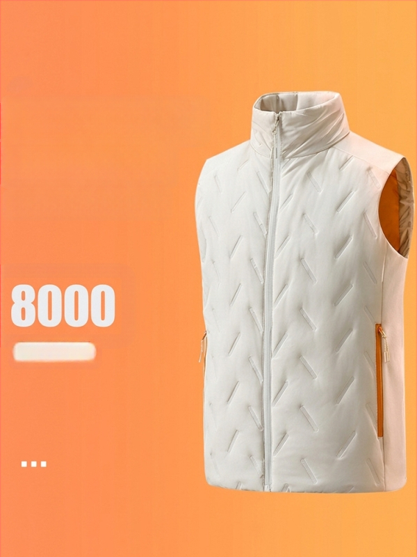 Γιλέκο εξωτερικού τύπου με όρθιο γιακά, unisex, ζεστό, γέμισμα από Mercerized Cotton