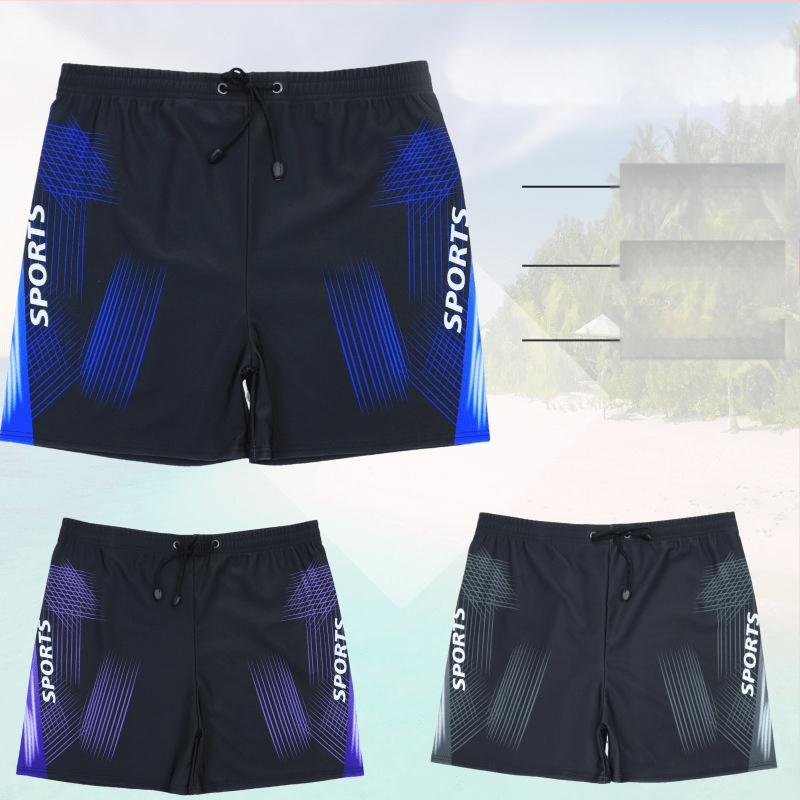 Slips de înot pentru bărbați, uscate rapid și respirabile, cu imprimeu; material poliester, greutate 230 g; căptușeală poliester, conținut 85%; potrivite pentru alergare, înot și sporturi nautice