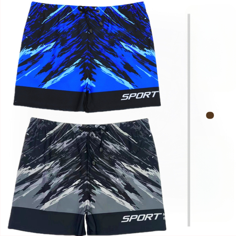 Slips de înot pentru bărbați, uscate rapid și respirabile, cu imprimeu; material poliester, greutate 230 g; căptușeală poliester, conținut 85%; potrivite pentru alergare, înot și sporturi nautice