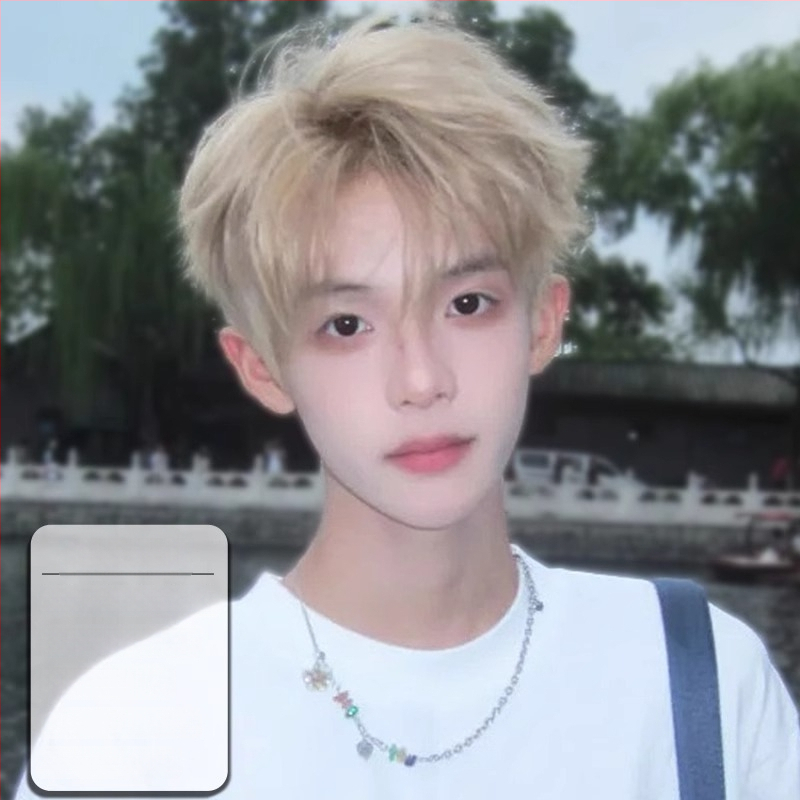 Περούκα ανδρών με κοντό ίσιο μαλλί, ίνες υψηλής θερμοκρασίας, πλήρης κάλυψη κεφαλιού, καθολική εφαρμογή, μηχανική επεξεργασία