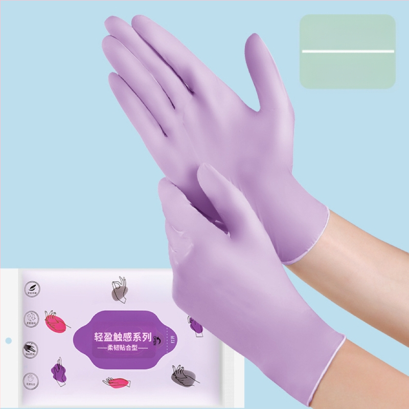 Нитрилни еднократни ръкавици за домакинство, дебели, водоустойчиви, 100 бр, 60 g