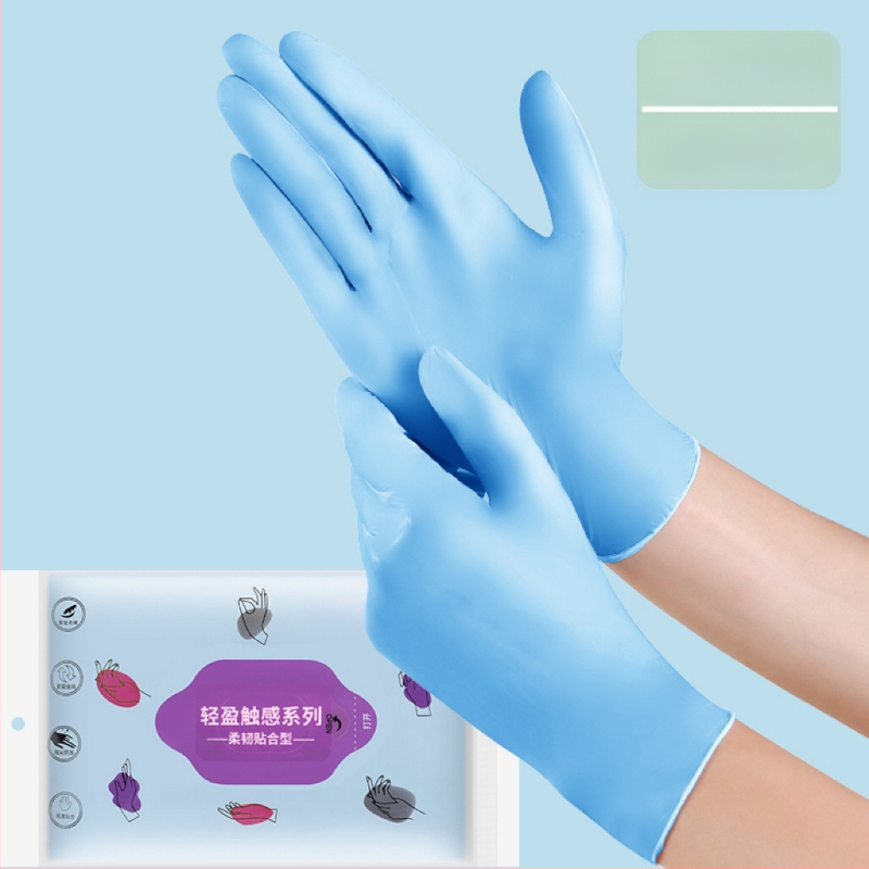 Нитрилни еднократни ръкавици за домакинство, дебели, водоустойчиви, 100 бр, 60 g