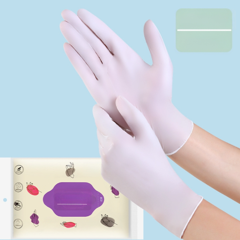 Нитрилни еднократни ръкавици за домакинство, дебели, водоустойчиви, 100 бр, 60 g