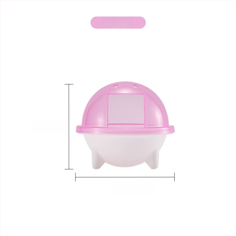 Accesoriu transparent pentru baie pentru hamster – utilizare dublă: baie/duș, din plastic, fără importuri