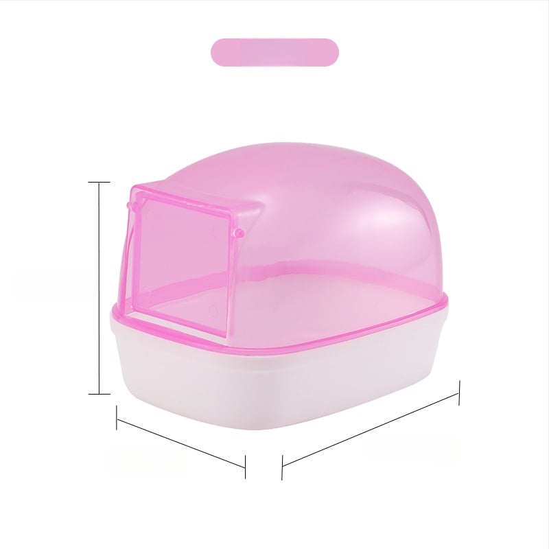 Accesoriu transparent pentru baie pentru hamster – utilizare dublă: baie/duș, din plastic, fără importuri