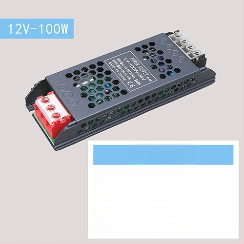 LED импулсно захранване с постоянен волтаж, вход 220 V AC, изход 12–24 V DC, до 16.6 A, 400 W, защита: претоварване, късо съединение, прекомерно напрежение, прегряване, прекомерен ток