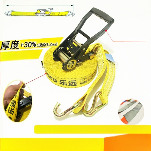 Kétoldalas kampós teherköteg feszítő – Modell LVTDR-HH; Anyag: nagy szilárdságú poliészter; Alkalmazás: rakomány kötése és megerősítése