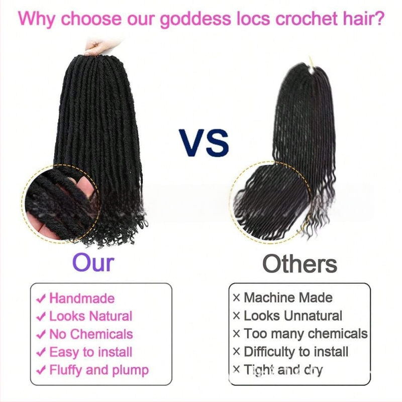 Goddess Faux Locs kukičane pletenice – afro stil slobode