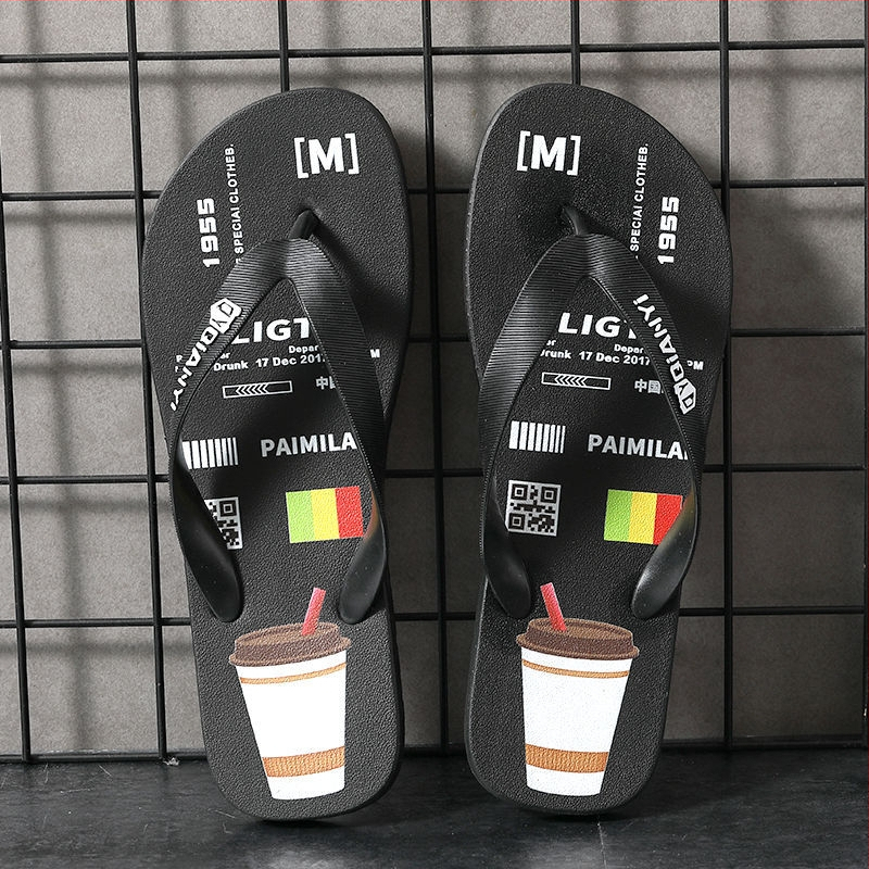 Muške ljetne japanke u korejskom stilu, protuklizna PVC gornja stranica i PVC đon, ravna potplata, slip-on