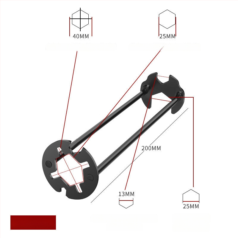 Πολυχρηστικό κλειδί για νεροχύτη και βρύση, εργαλείο χαλάρωσης, εγκατάσταση και αφαίρεση μπάνιου, κλειδί με διπλό άξονα (Μάρκα: 11 • Υλικό: Ατσάλι από άνθρακα • Κωδικός προϊόντος: Bs 01 • Στυλ: Προσιτή πολυτέλεια)