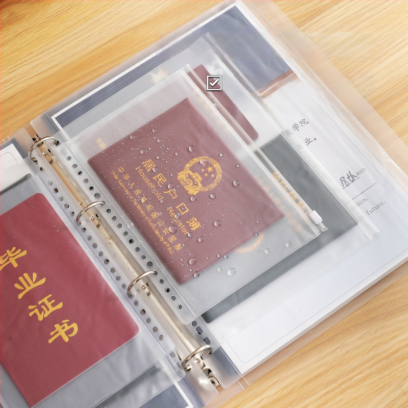 Lukai PVC-dokumentum-szervező – vízálló és porálló, fontos dokumentumokhoz: születési anyakönyvi kivonat, ingatlan-nyilvántartás, háztartási regiszter