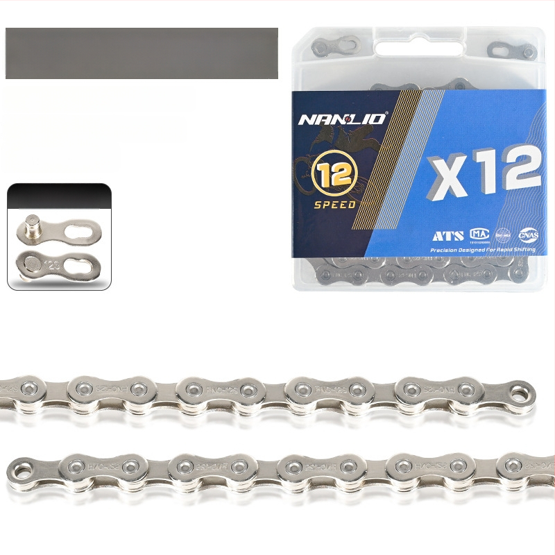 NanLio X12 αλυσίδα ποδηλάτου από ανοξείδωτο ατσάλι για 8–12 ταχύτητες