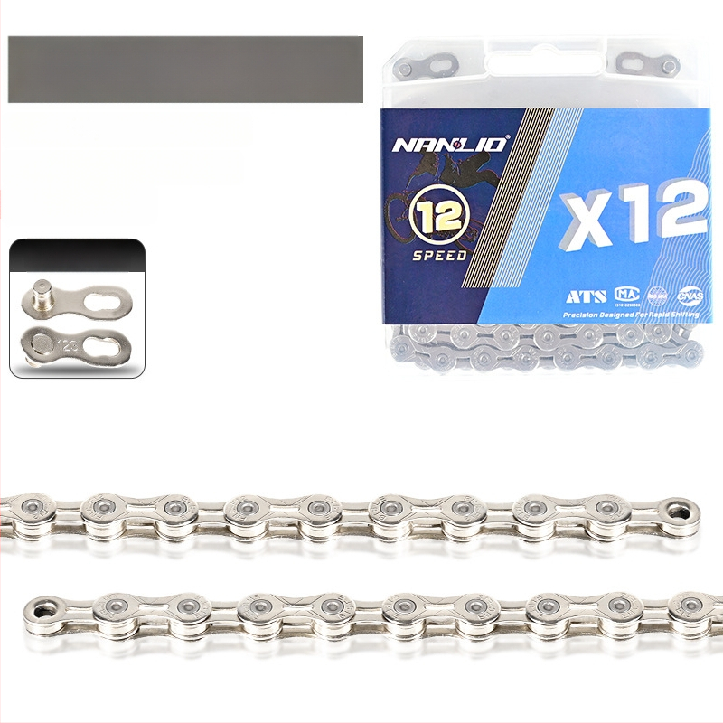 NanLio X12 αλυσίδα ποδηλάτου από ανοξείδωτο ατσάλι για 8–12 ταχύτητες