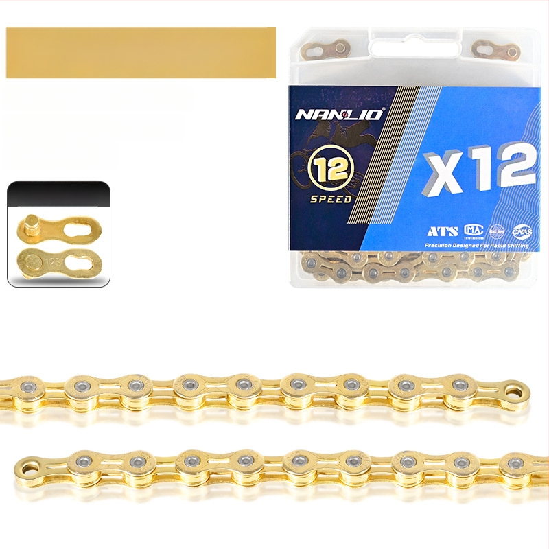 NanLio X12 αλυσίδα ποδηλάτου από ανοξείδωτο ατσάλι για 8–12 ταχύτητες