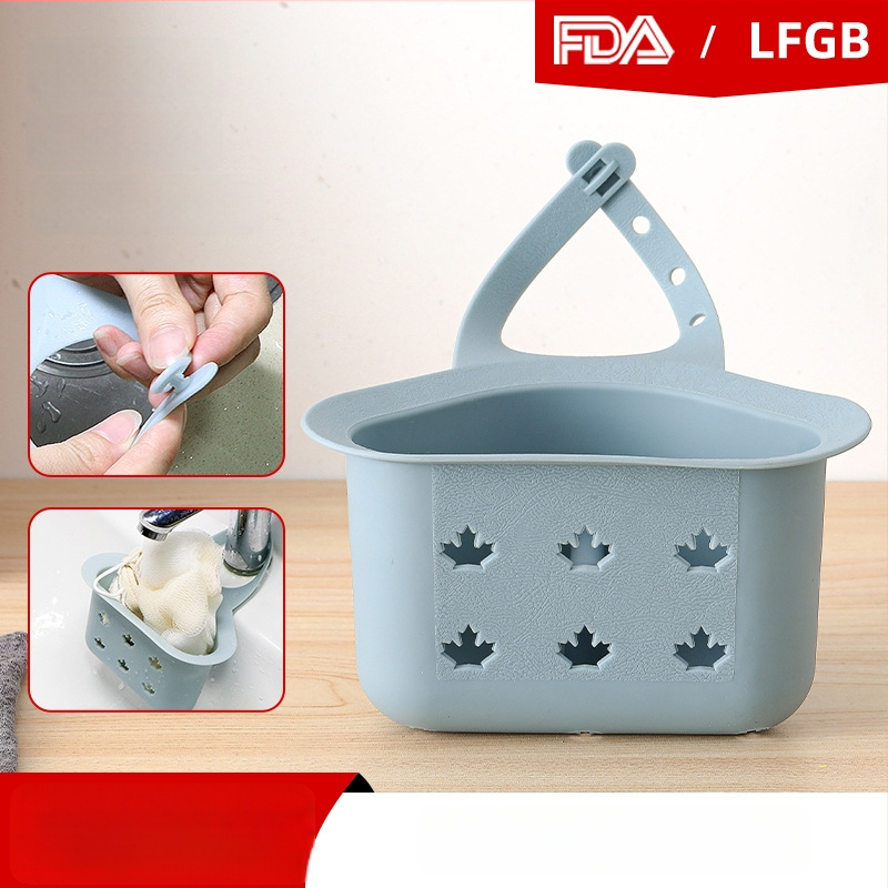 Кухненска клип-он триъгълна кошница за мивка, пластмасова, висящ монтаж, марка Jumei Cooker