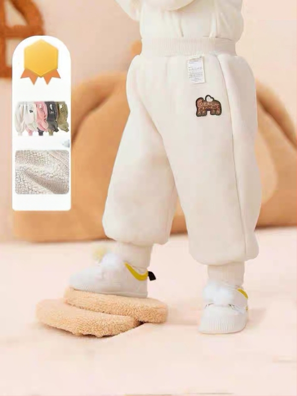 Παντελόνια για νήπια 1–3 ετών, βελούδινο ύφασμα, 100% πολυεστέρας, για άνοιξη/φθινόπωρο/χειμώνα