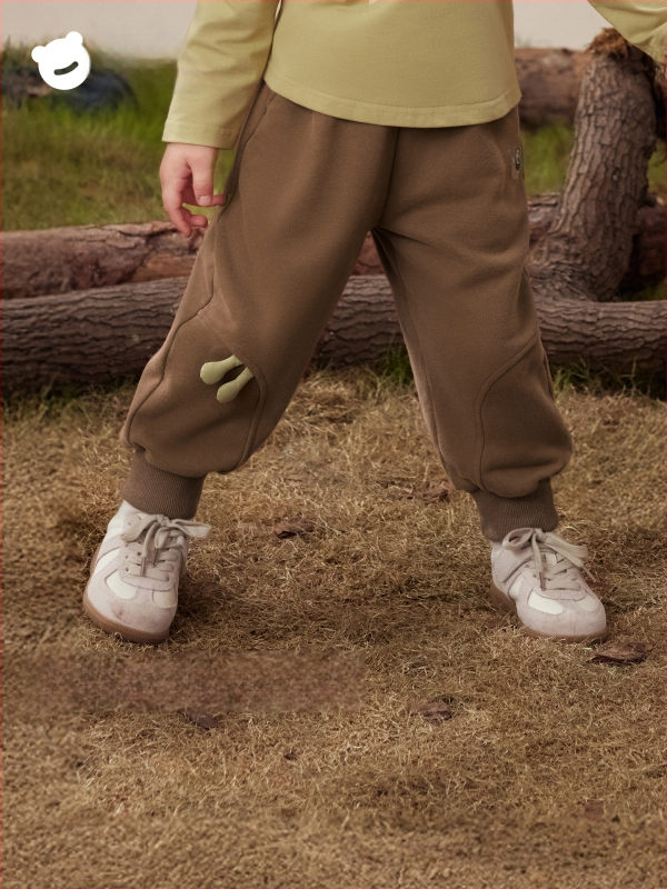 Beitaisi Gyermek nadrág fleece-béléssel, pamut-keverék anyag (85,1% pamut), középmagas derekú elasztikus övvel