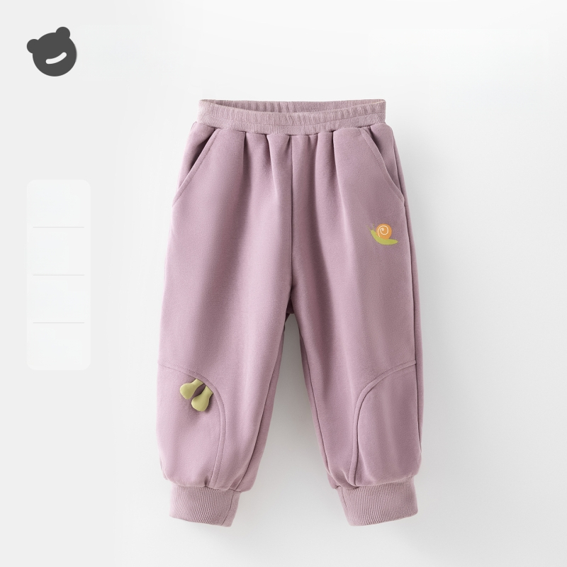 Beitaisi Gyermek nadrág fleece-béléssel, pamut-keverék anyag (85,1% pamut), középmagas derekú elasztikus övvel