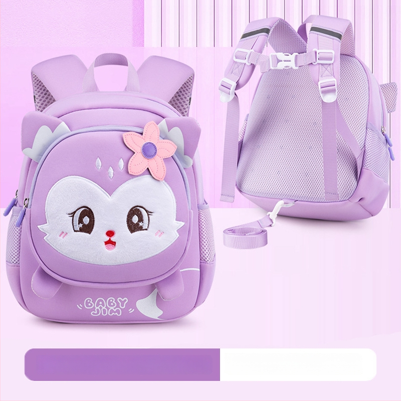 Ľahký detský batoh do škôlky, s animovaným vzorom, priedušný Oxford materiál, ultra ľahký, PU podšívka, zakrivené ramenné popruhy