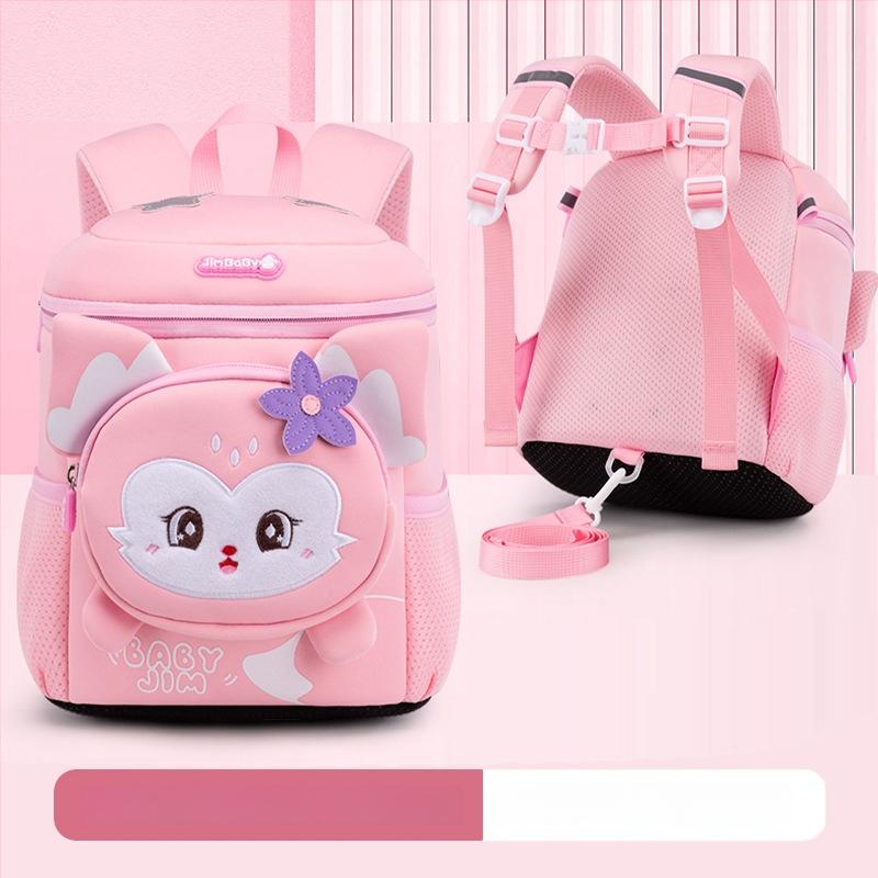 Ľahký detský batoh do škôlky, s animovaným vzorom, priedušný Oxford materiál, ultra ľahký, PU podšívka, zakrivené ramenné popruhy