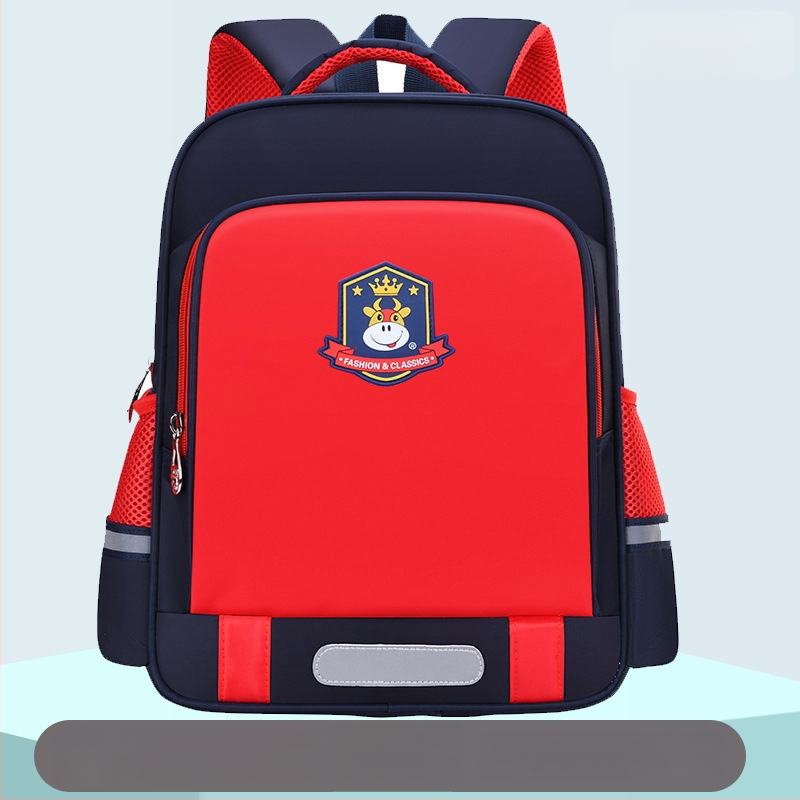 Unisex detský ultraľahký polyesterový školský batoh s zakrivenými popruhmi, prispôsobiteľný vzor, pre triedy 1–2