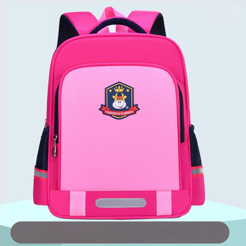 Unisex detský ultraľahký polyesterový školský batoh s zakrivenými popruhmi, prispôsobiteľný vzor, pre triedy 1–2