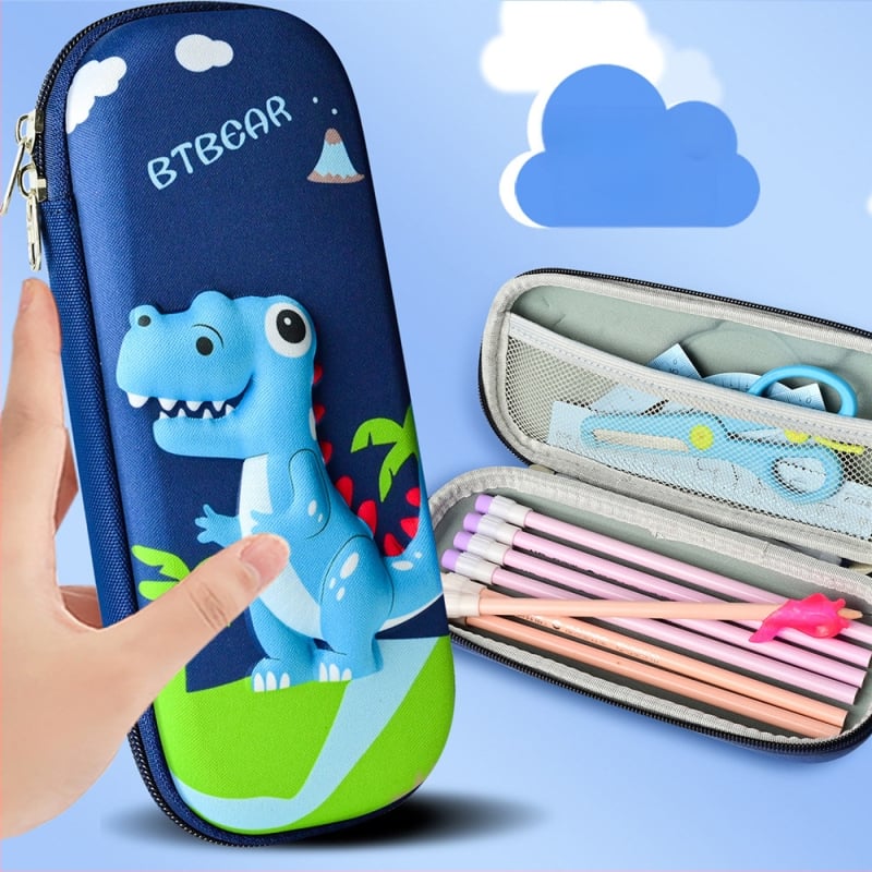 Unisex EVA puzdro na ceruzky s 3D textúrou – priedušné, vodeodolné, ultra ľahké, vzor zvierat