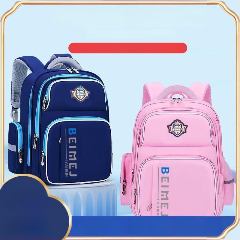 Detský školský batoh pre 6–12 rokov, ľahký, s redukciou zaťaženia a ochranou chrbtice, veľká kapacita, Oxford látka, zakrivené ramenné popruhy