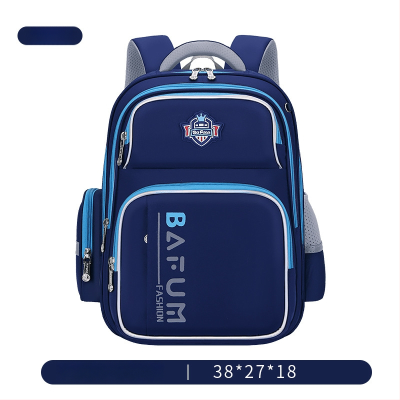 Detský školský batoh pre 6–12 rokov, ľahký, s redukciou zaťaženia a ochranou chrbtice, veľká kapacita, Oxford látka, zakrivené ramenné popruhy