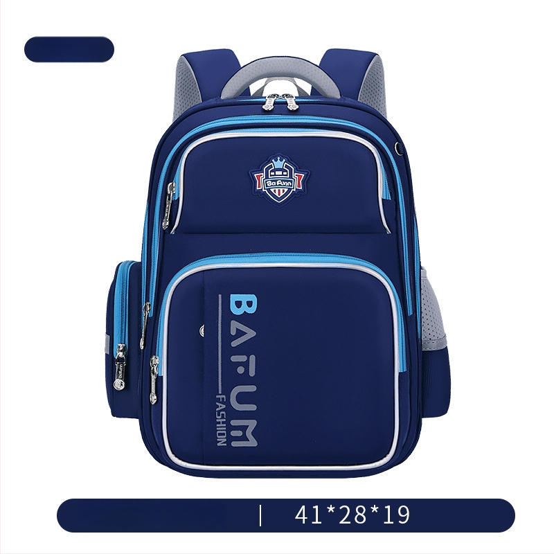 Detský školský batoh pre 6–12 rokov, ľahký, s redukciou zaťaženia a ochranou chrbtice, veľká kapacita, Oxford látka, zakrivené ramenné popruhy