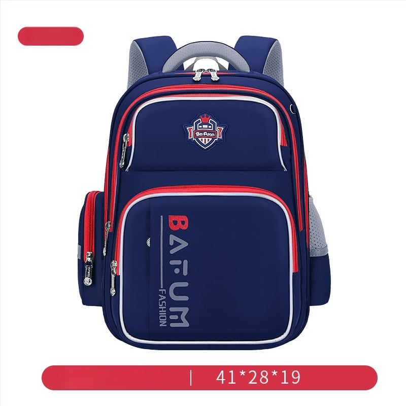 Detský školský batoh pre 6–12 rokov, ľahký, s redukciou zaťaženia a ochranou chrbtice, veľká kapacita, Oxford látka, zakrivené ramenné popruhy