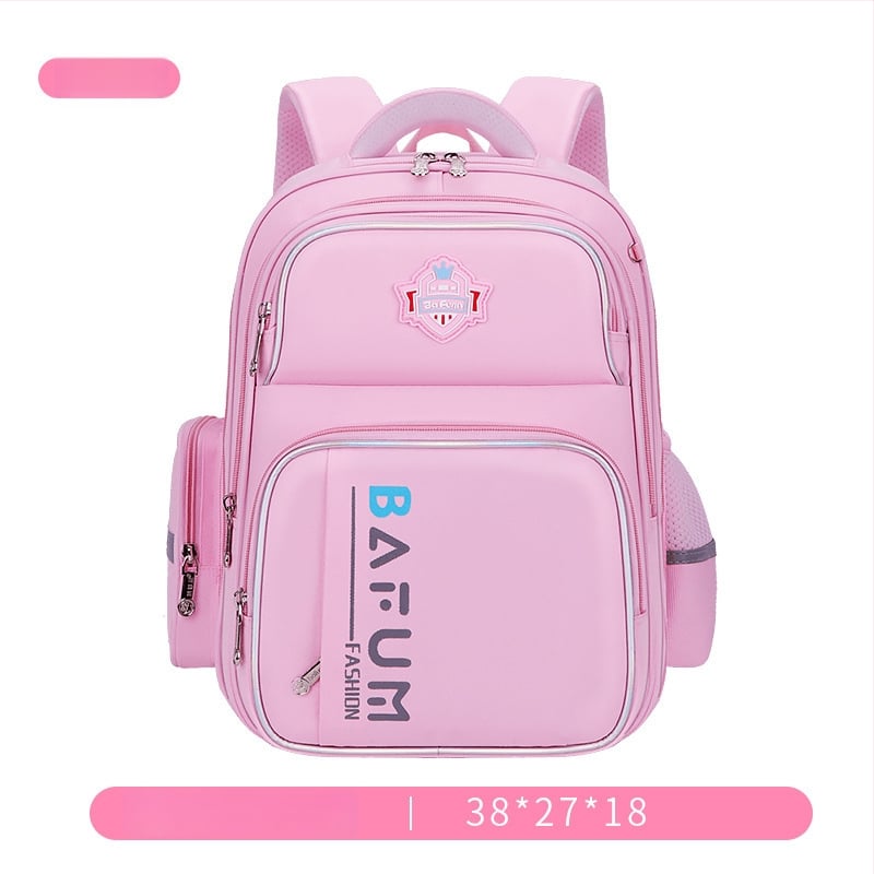 Detský školský batoh pre 6–12 rokov, ľahký, s redukciou zaťaženia a ochranou chrbtice, veľká kapacita, Oxford látka, zakrivené ramenné popruhy