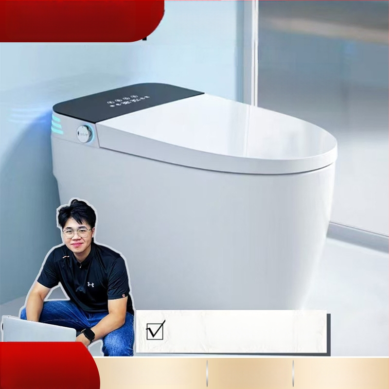 Έξυπνο WC με αυτόματη ξεπλύση, κεραμικό σώμα, ρυθμιζόμενη θερμοκρασία νερού, θερμαινόμενο κάθισμα, ρύθμιση πίεσης νερού, 3L σιφόν φλάς, All-in-One, Μοντέλο 701