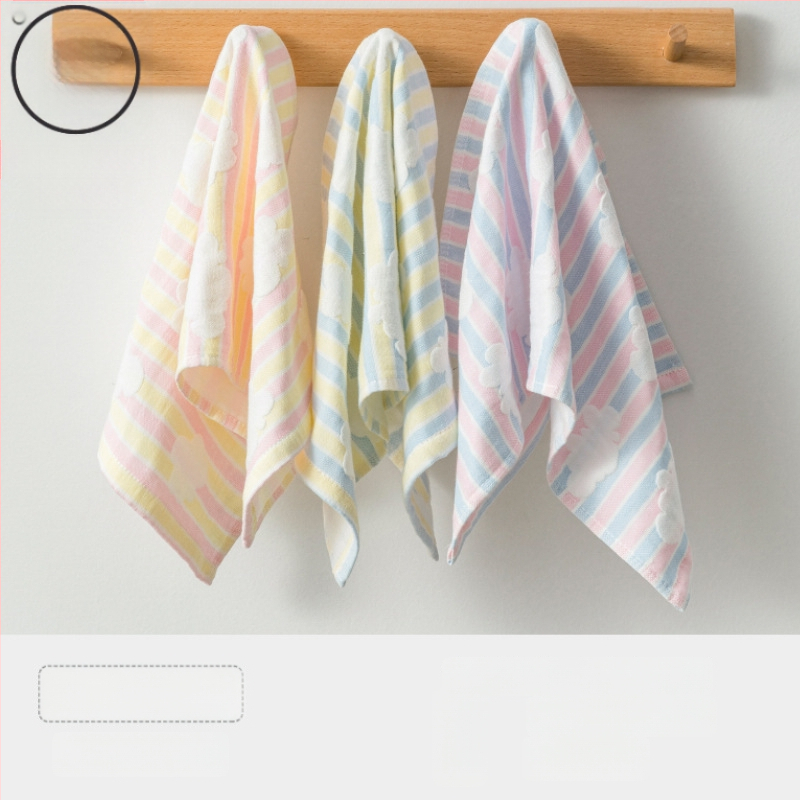 Детска памучна кърпа за лице за бебета, абсорбираща и мека (материал: памук; прежда: 100d; производство: Plain weave; тегло: под 50 g; категория: кърпа/кърпичка за лице)